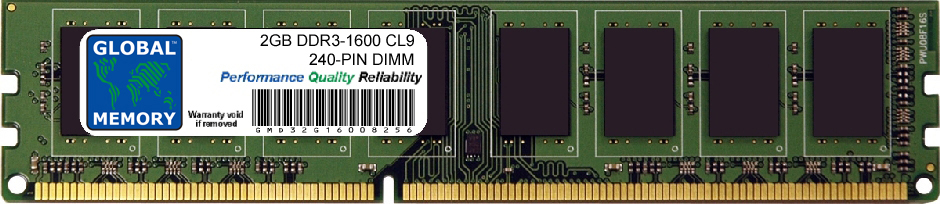 2GB DDR3 1600MHz PC3-12800 240-PIN DIMM MEMORY RAM FOR COMPAQ DESKTOPS